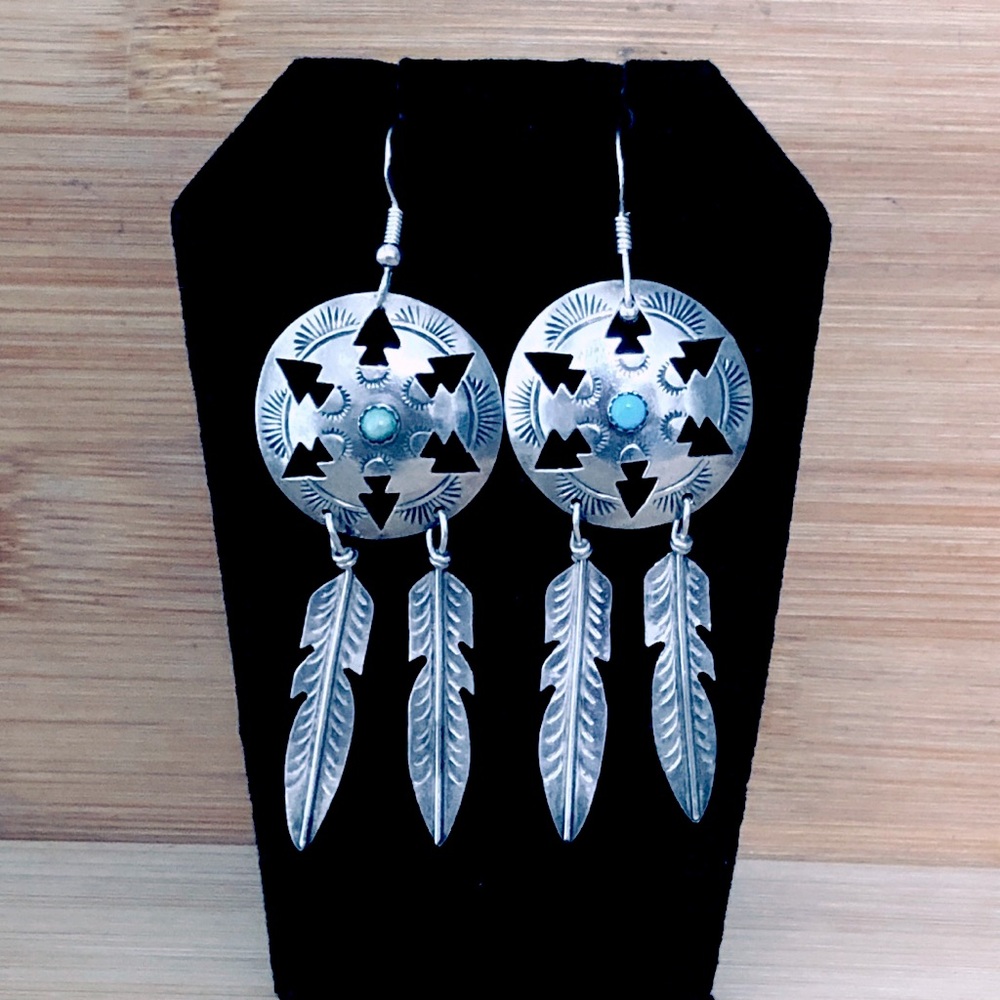 $58 Southwest Estate Earrings Marked 925